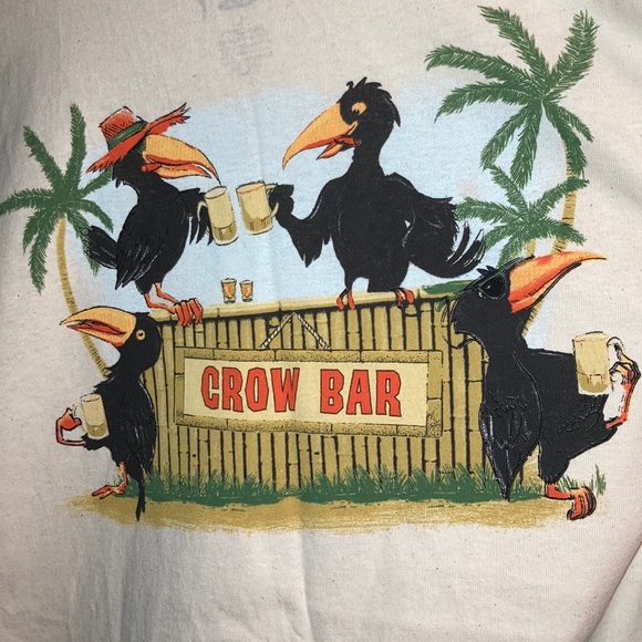 NWT Joe Marlin L Ivory “Crow Bar” T-Shirt - Picture 4 of 6